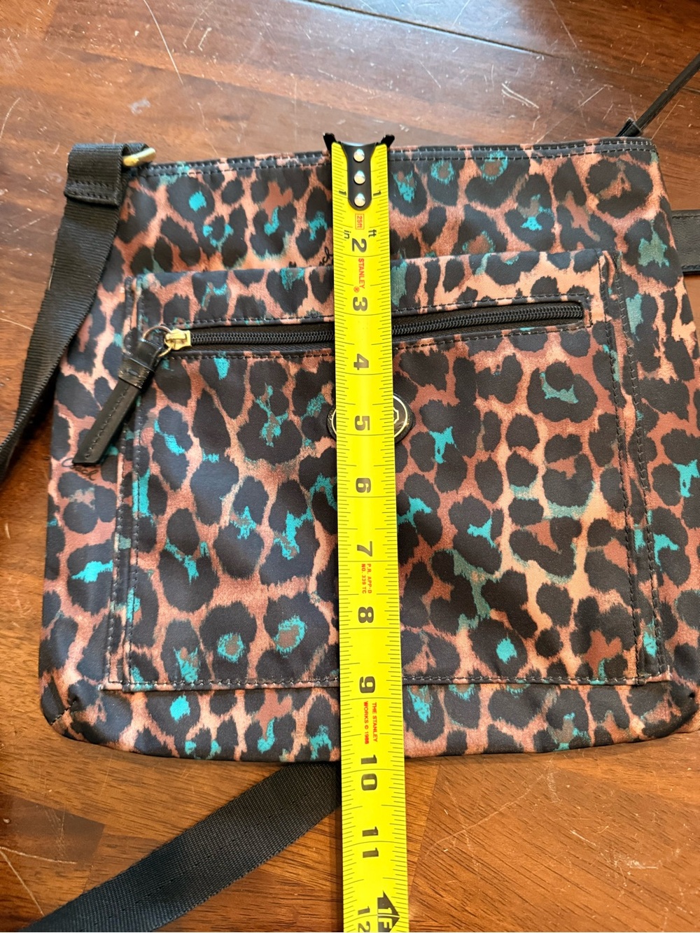 COACH Leopard Print Crossbody Bag in Brown and Teal - Picture 9 of 10